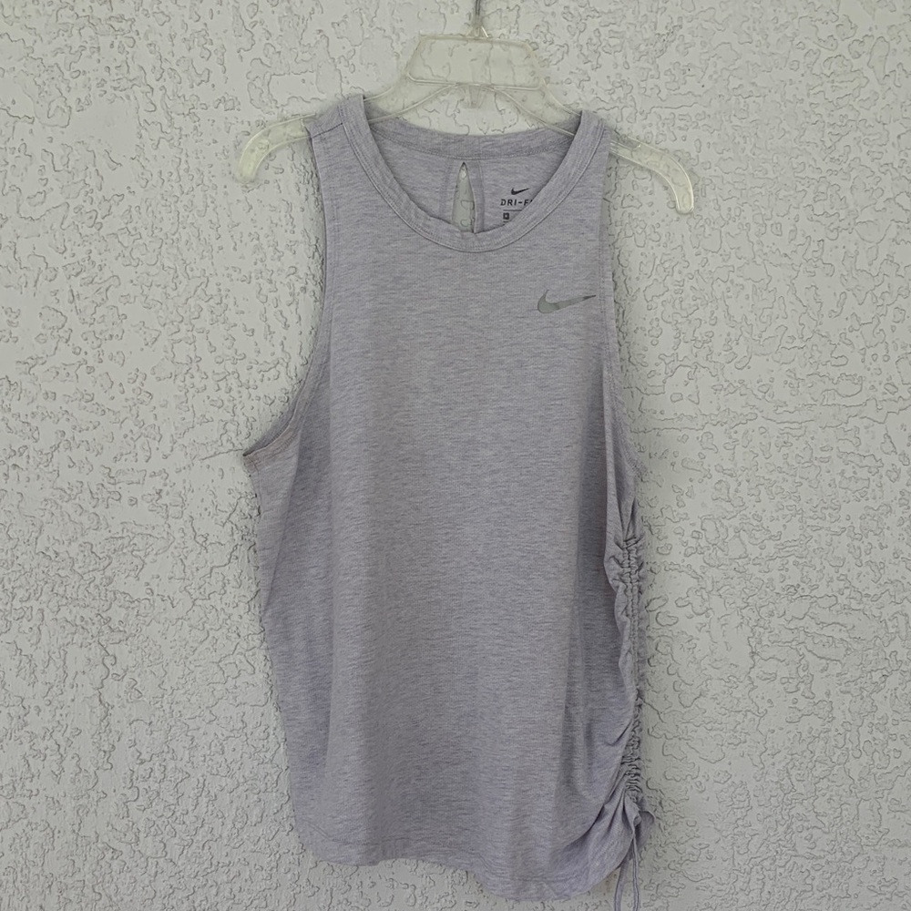 Nike Women's Light Gray/Blue  Muscle Tee size M